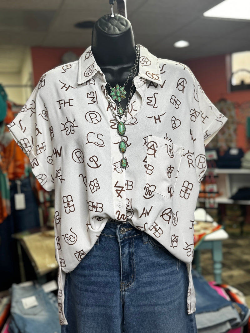 Shop Envi Me Tops and Tunics The Western Brands Camp Shirt