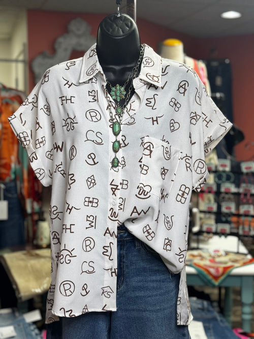 Shop Envi Me Tops and Tunics The Western Brands Camp Shirt