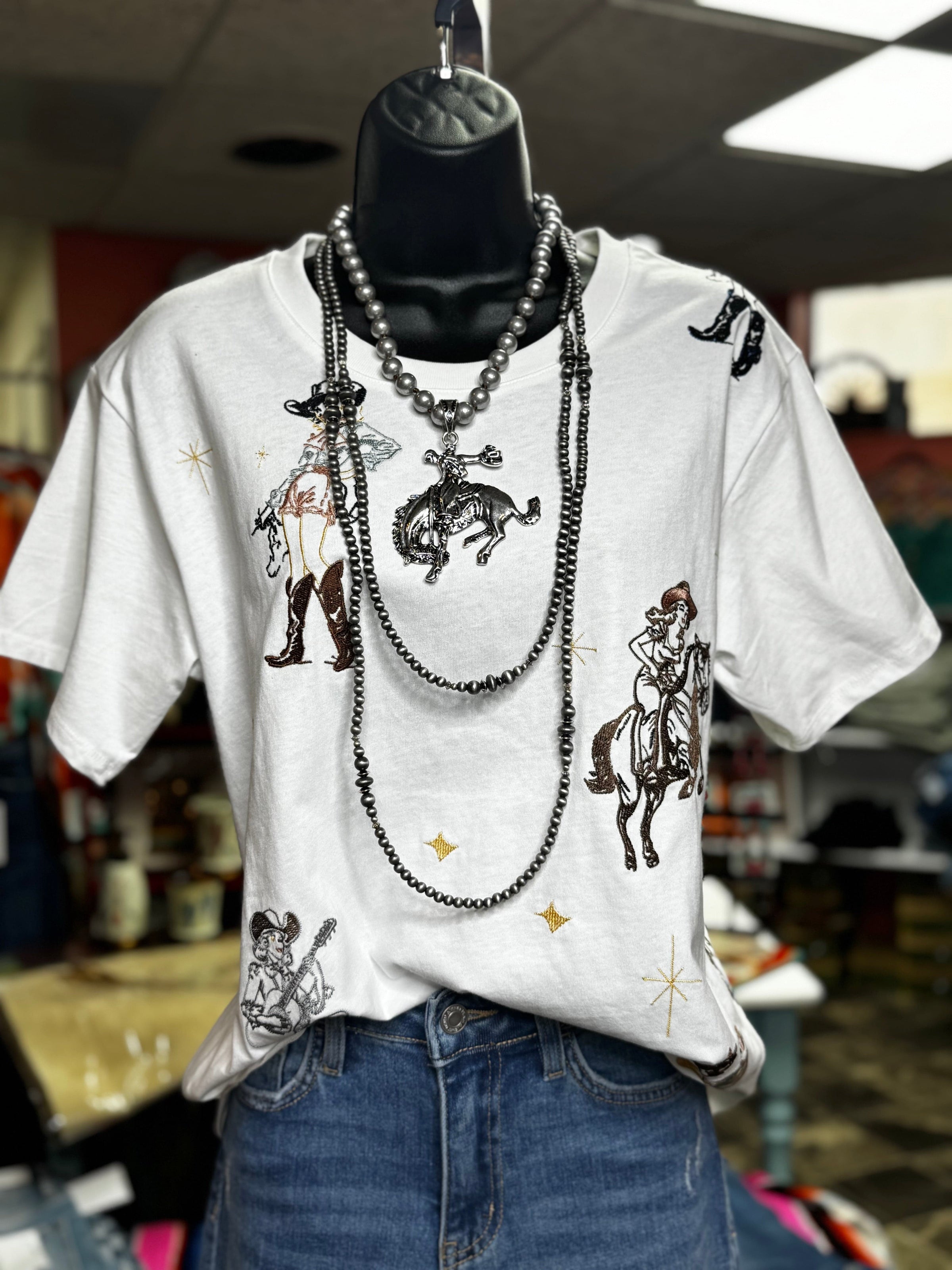 Shop Envi Me Tops and Tunics The Western Desert Embroidered Tee