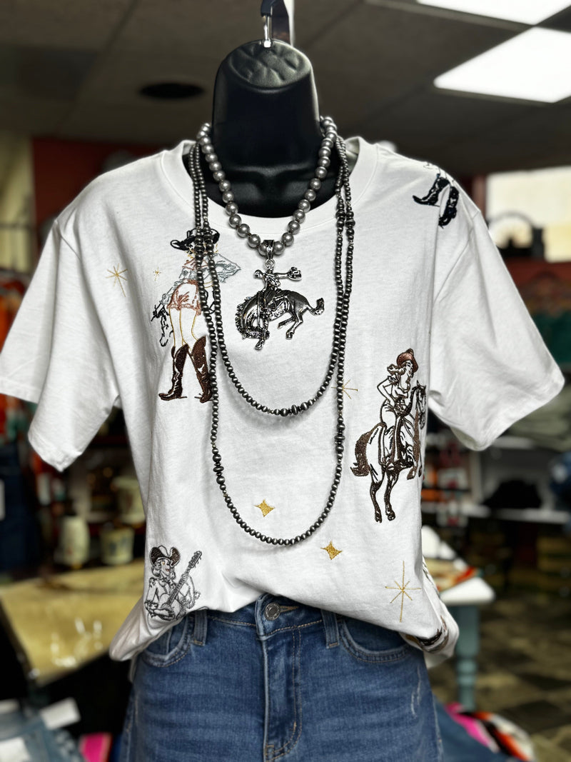 Shop Envi Me Tops and Tunics The Western Desert Embroidered Tee