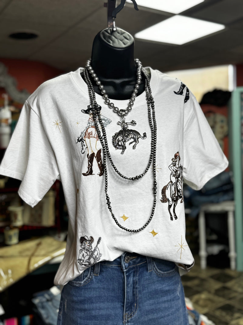 Shop Envi Me Tops and Tunics The Western Desert Embroidered Tee