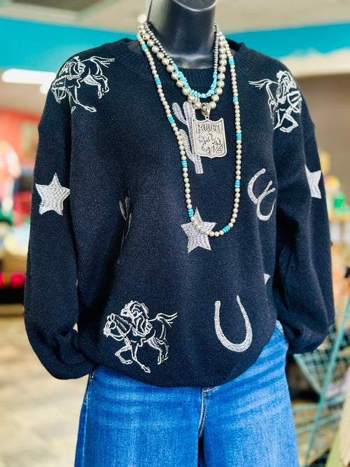 Shop Envi Me Cardigans and Kimonos The Western Holiday Silver Glitter Sweater