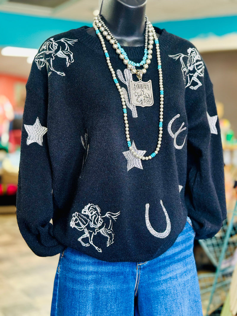 Shop Envi Me Cardigans and Kimonos The Western Holiday Silver Glitter Sweater
