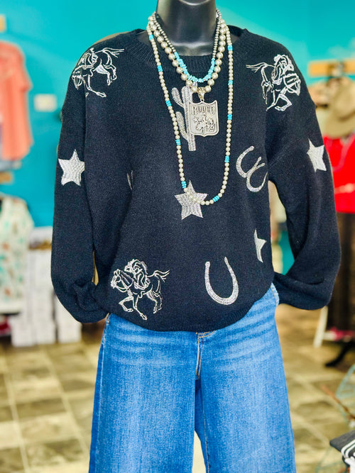 Shop Envi Me Cardigans and Kimonos The Western Holiday Silver Glitter Sweater