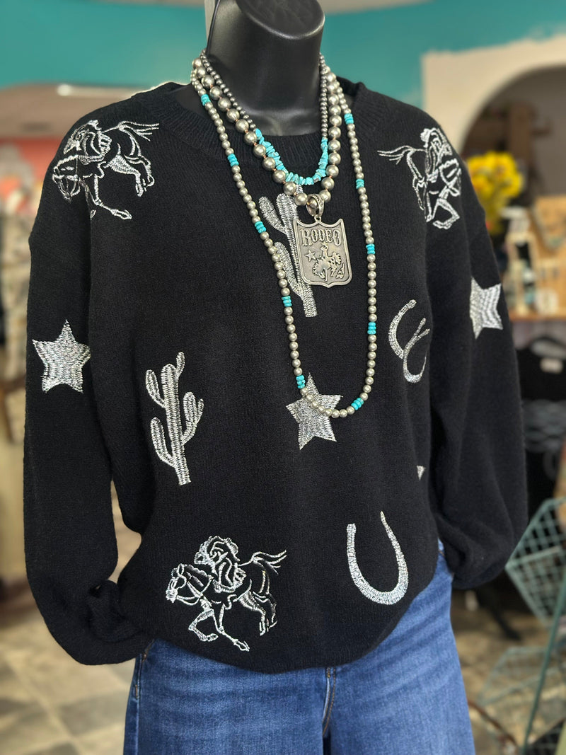 Shop Envi Me Cardigans and Kimonos The Western Holiday Silver Glitter Sweater