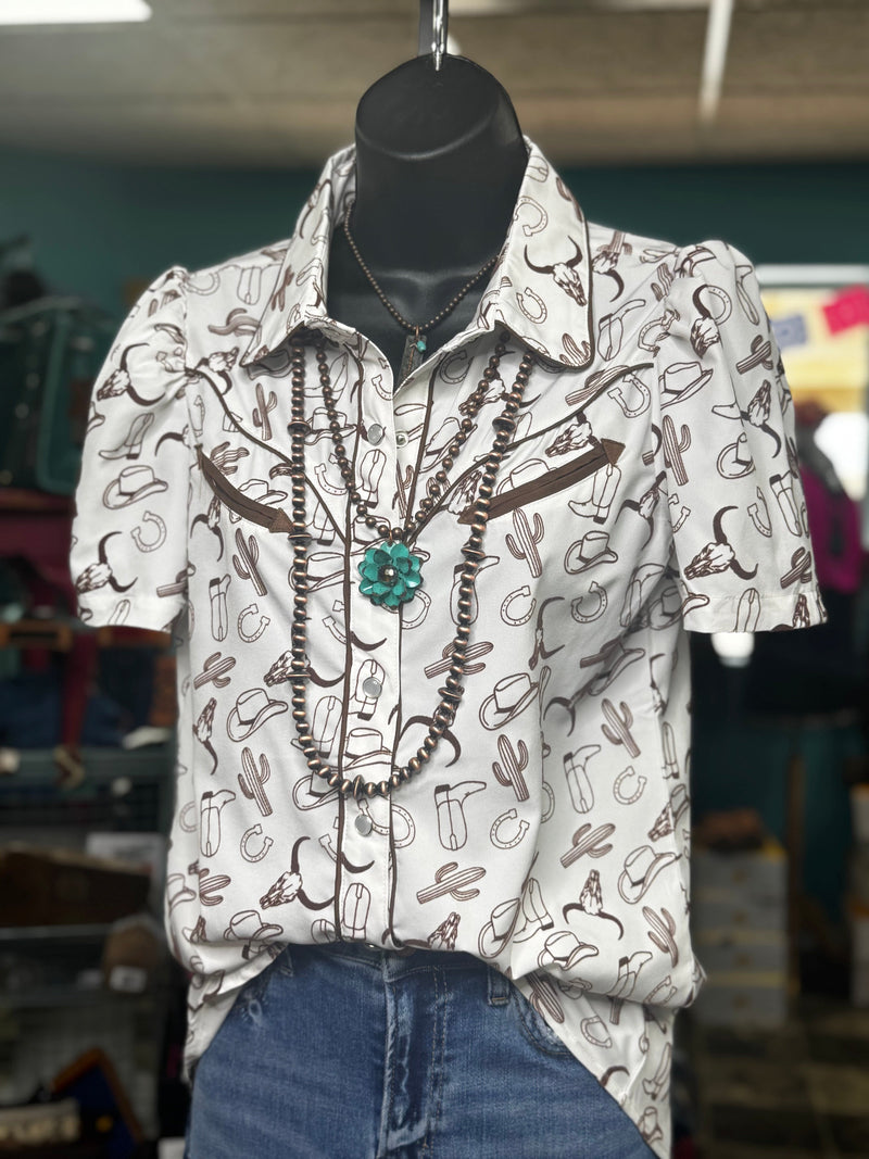 Shop Envi Me Tops and Tunics The Western Icons Button Up Shirt