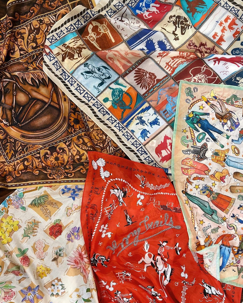 Shop Envi Me Red Retro Bandana The Western Shorty Scarves by XoXo