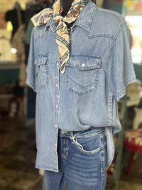 Shop Envi Me Tops and Tunics The Western Ways Denim Top