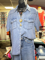 Shop Envi Me Tops and Tunics The Western Ways Denim Top