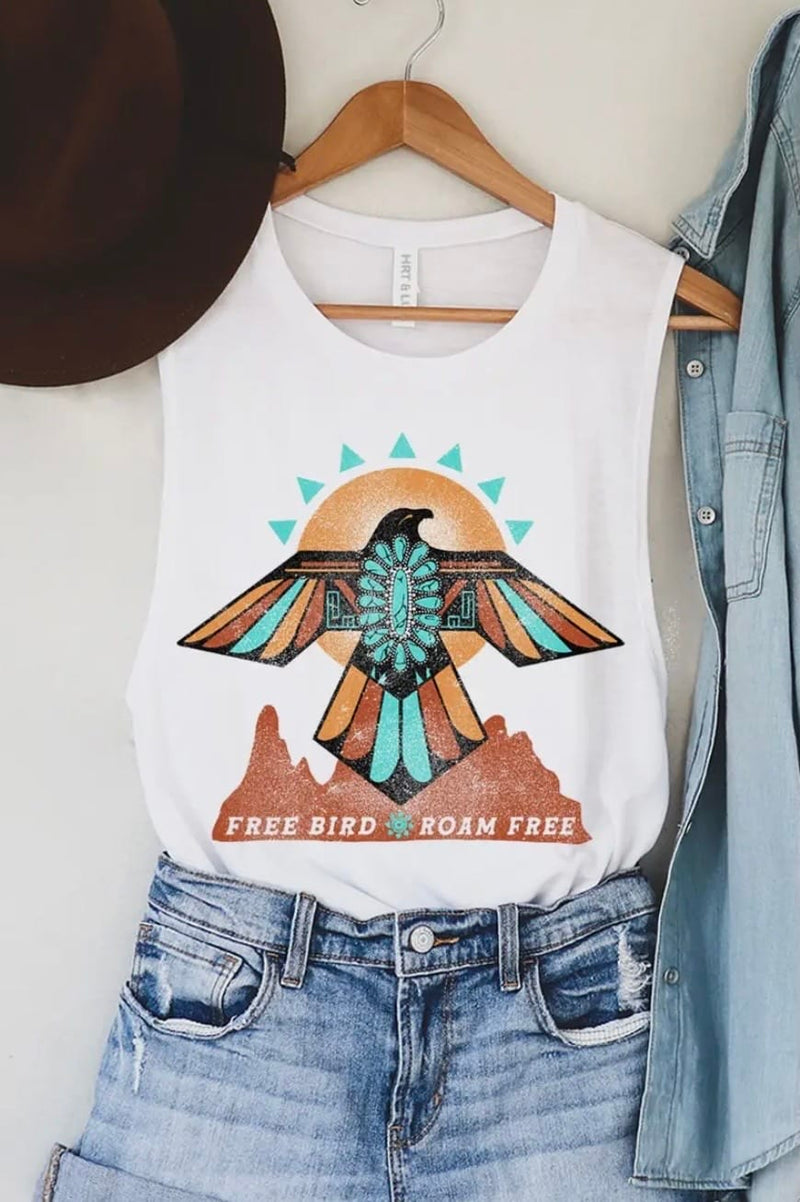 Shop Envi Me Tops and Tunics The White Taos Thunderbird Tank