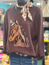 Shop Envi Me Tops and Tunics The Wichita Western Horse Sweater
