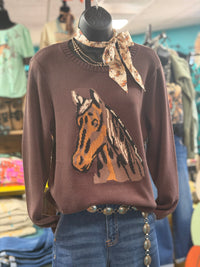 Shop Envi Me Tops and Tunics The Wichita Western Horse Sweater