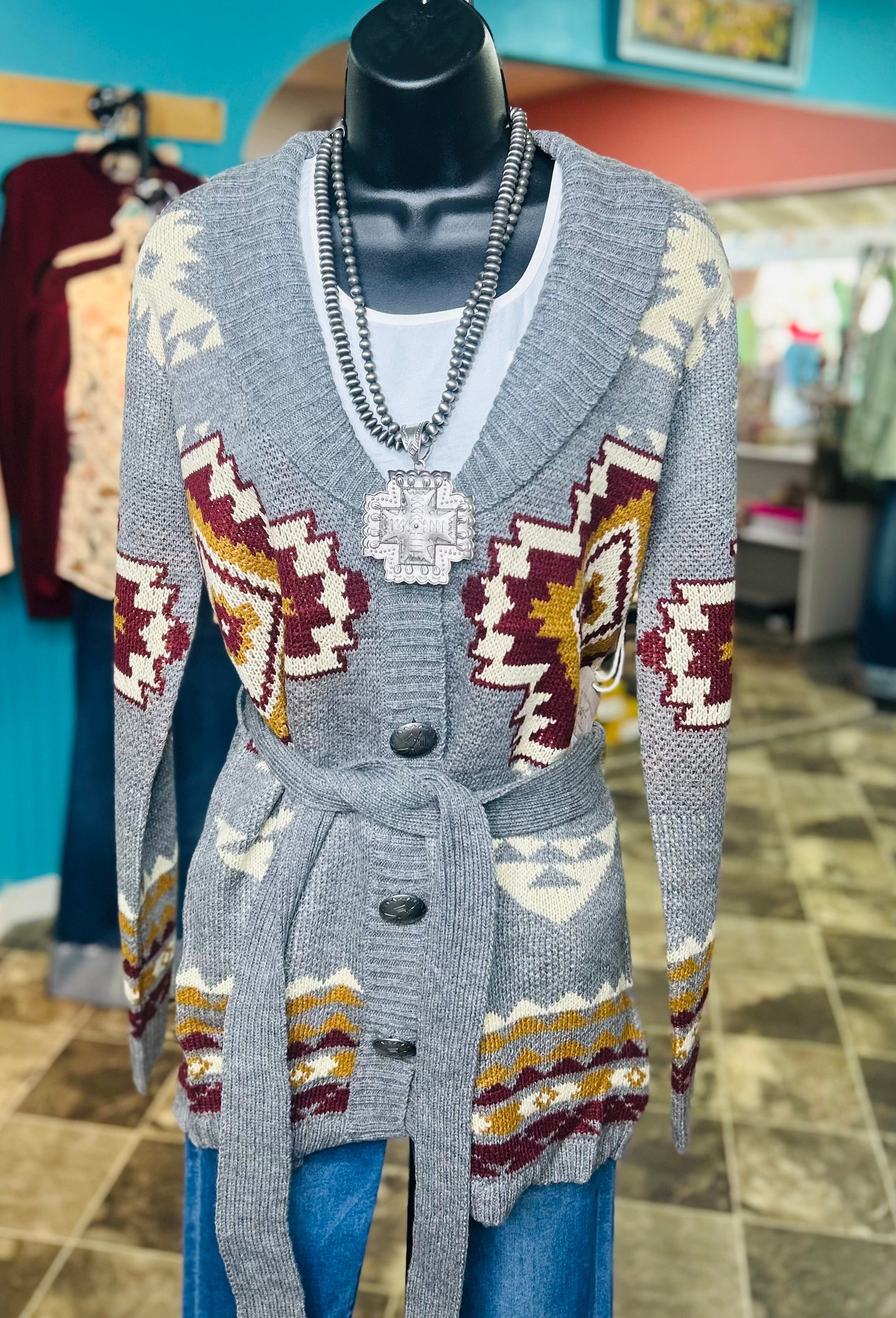Shop Envi Me Cardigans and Kimonos The Wildhorse Aztec Sweater Cardigan