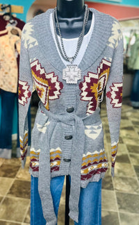 Shop Envi Me Cardigans and Kimonos The Wildhorse Aztec Sweater Cardigan