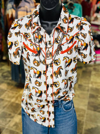 Shop Envi Me Sale The Winnemucca Days Retro Western Horses Top