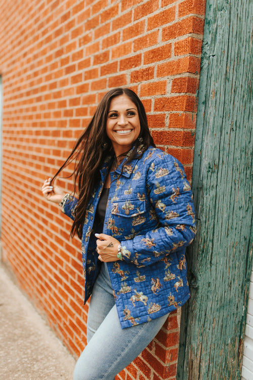 Shop Envi Me Tops and Tunics The Wyoming Cowgirl Quilted Jacket