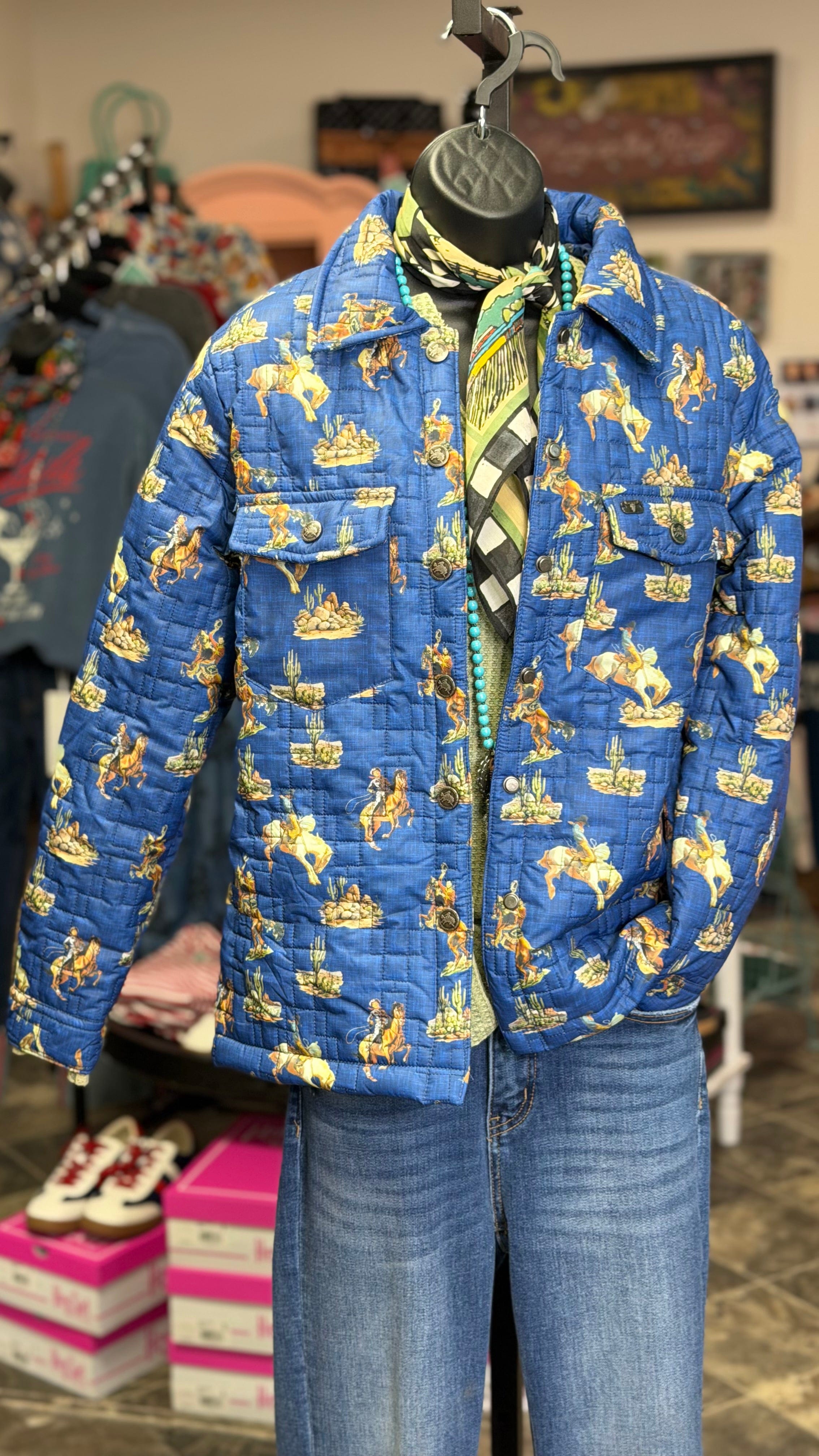 Shop Envi Me Tops and Tunics The Wyoming Cowgirl Quilted Jacket