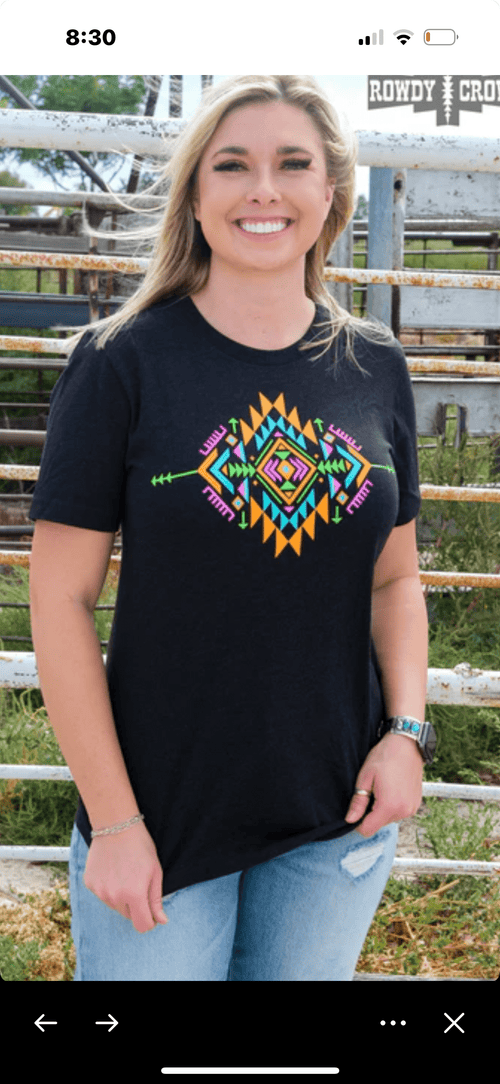 Shop Envi Me It's T-shirt Kinda Day Tia Tabba’s Tribal Spring Colors Tee