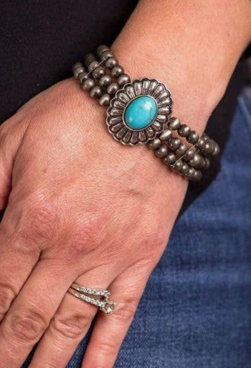 Shop Envi Me Bracelets Silver & Turquoise West of Brazos Southwest Bracelet