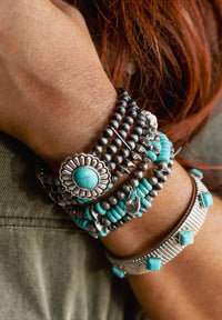 Shop Envi Me Bracelets Silver & Turquoise West of Brazos Southwest Bracelet