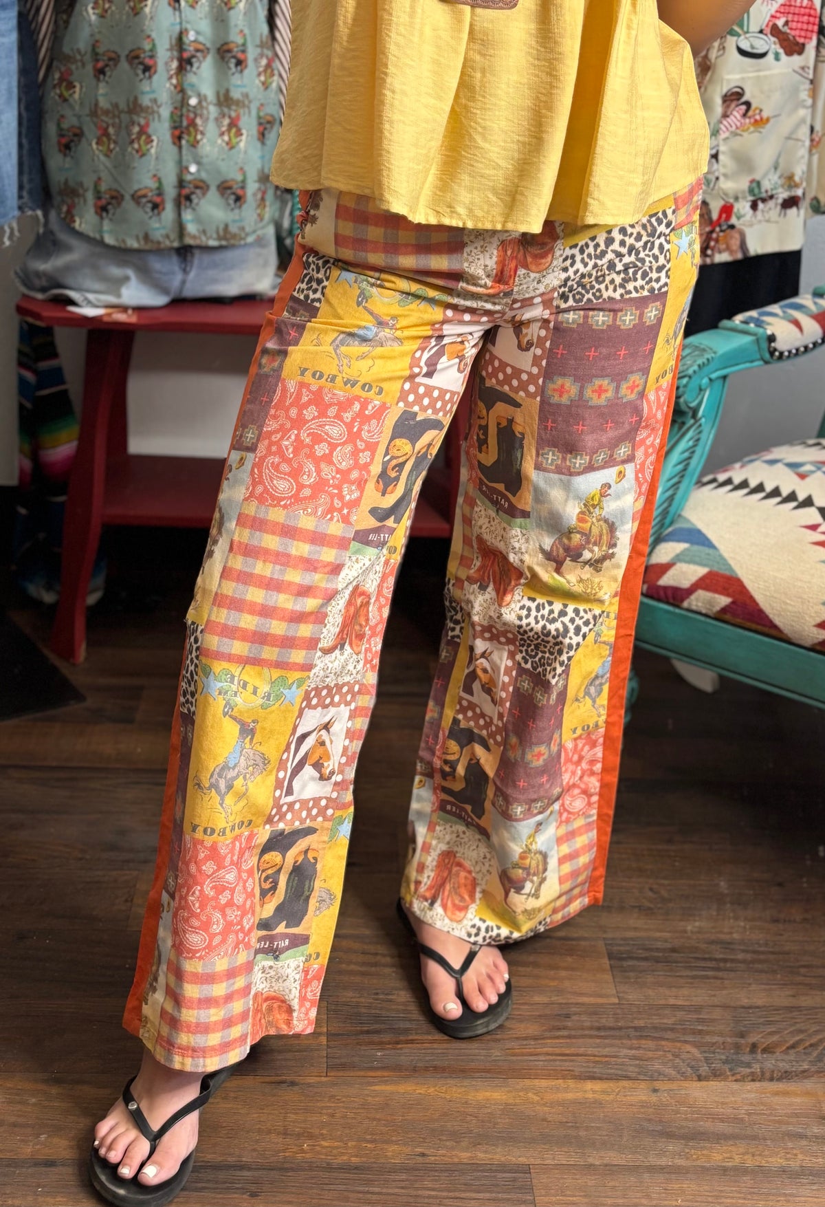 Shop Envi Me West of Cowgirl Patchwork Pants