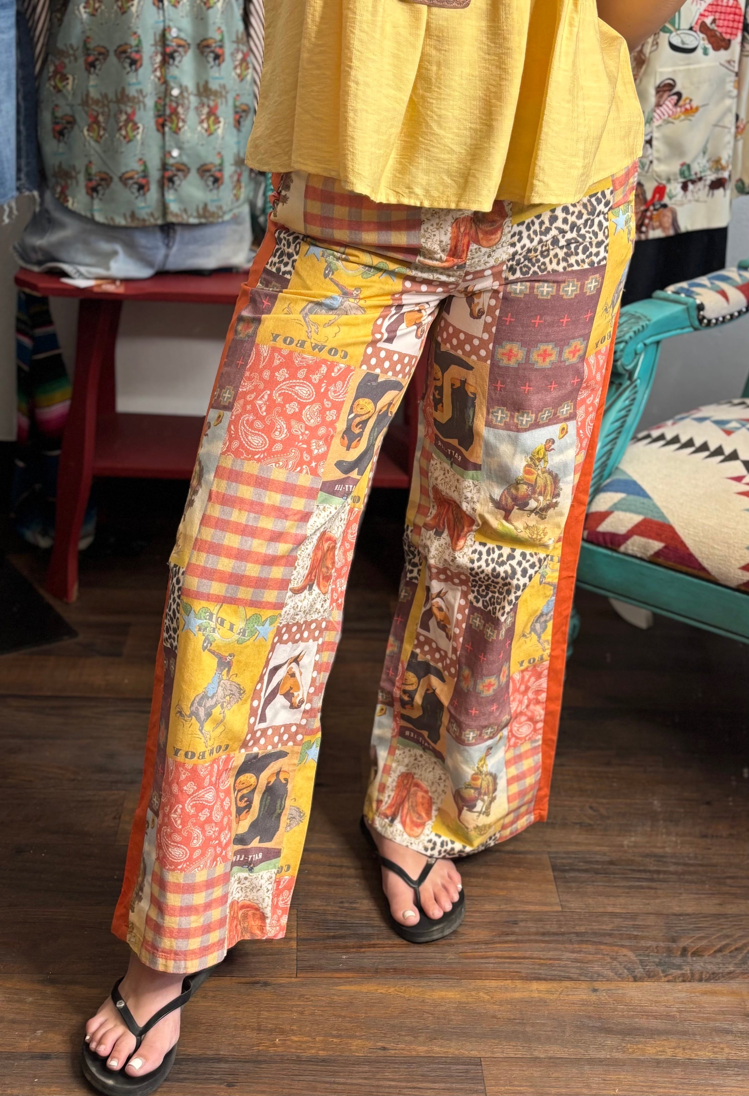 Shop Envi Me West of Cowgirl Patchwork Pants