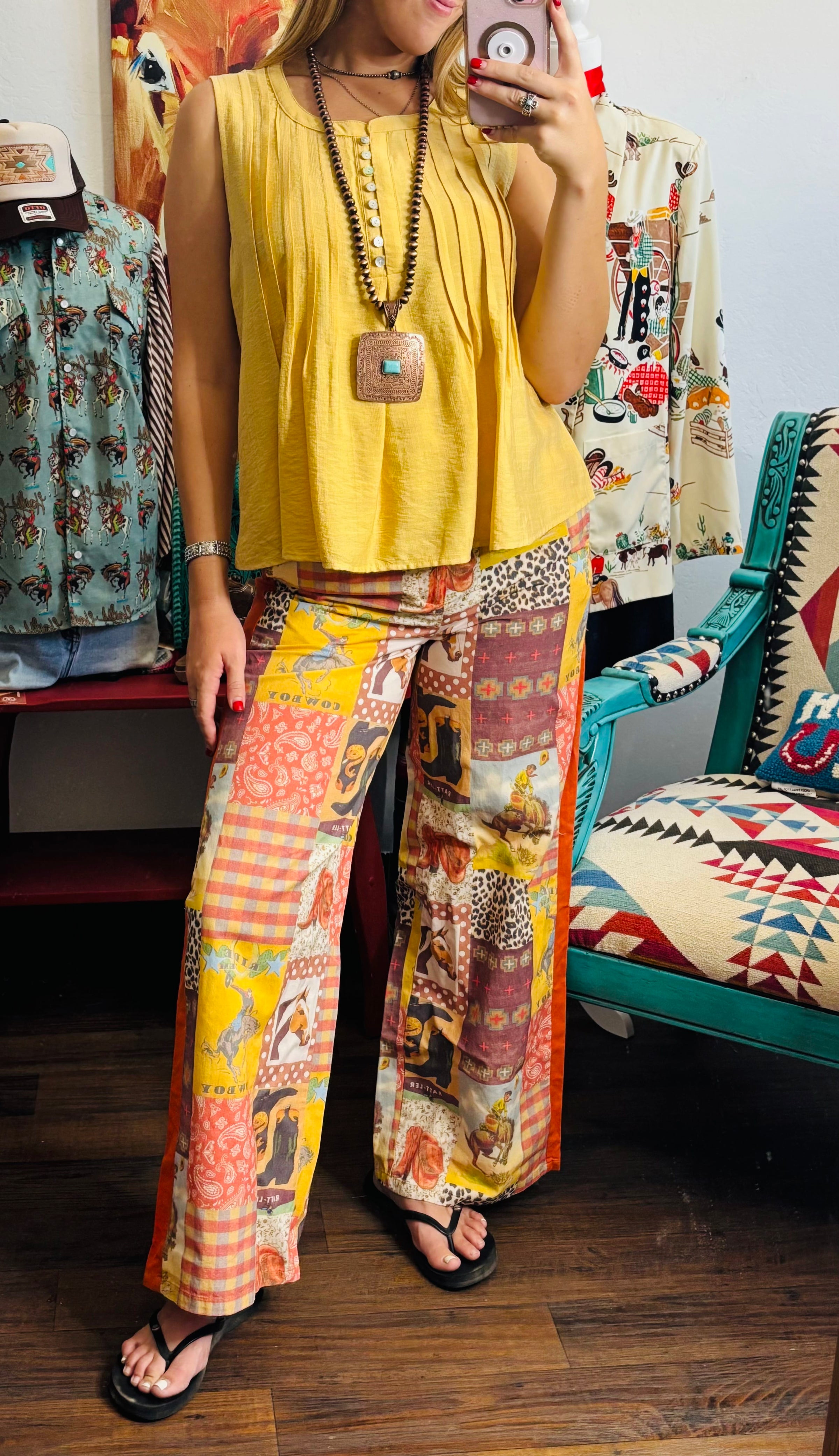 Shop Envi Me West of Cowgirl Patchwork Pants