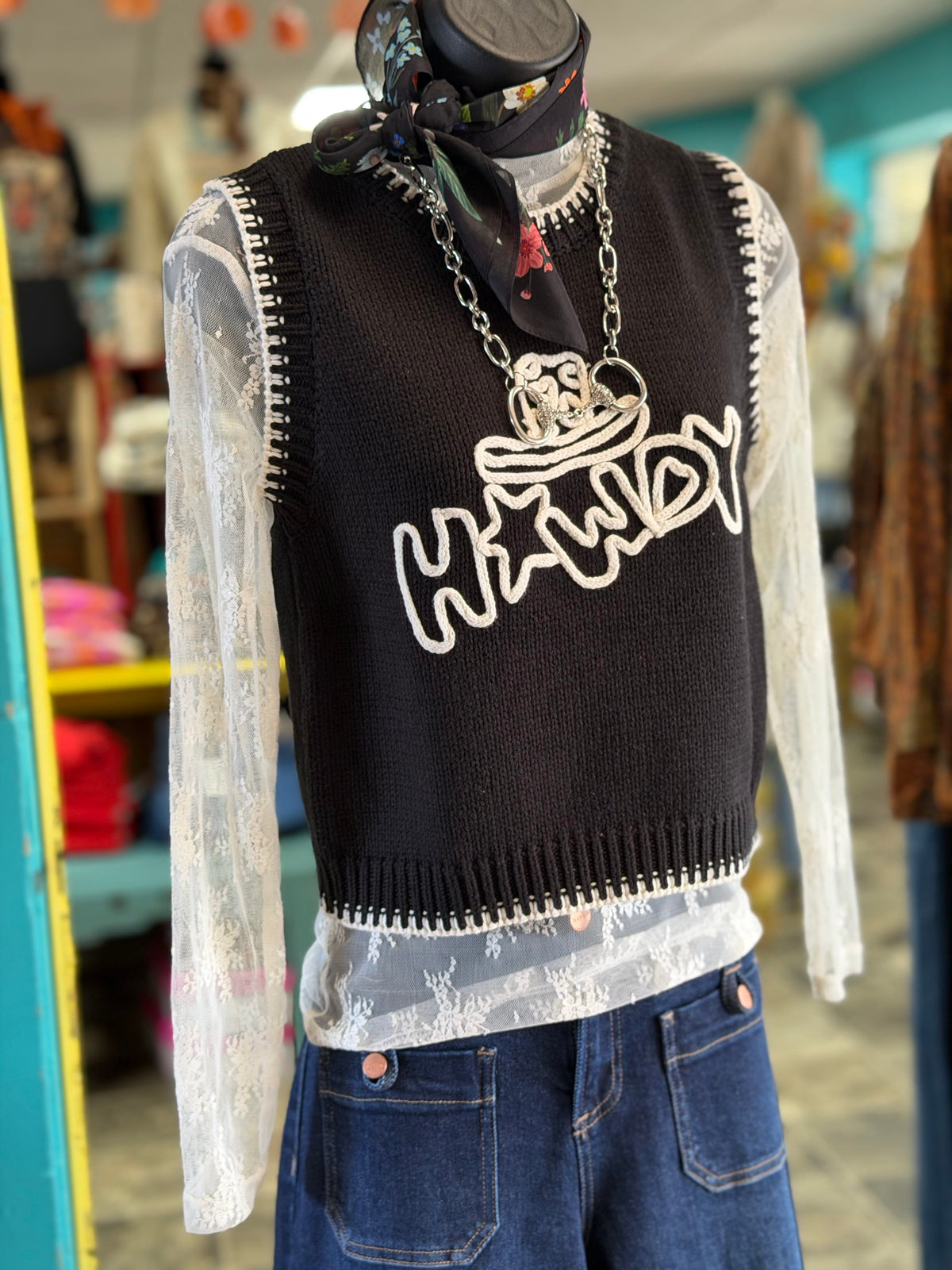 Shop Envi Me Tops and tunics West Of Howdy Cowboy Top/Vest