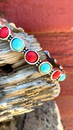 Be My Vintage Turquoise & Coral Cuff Bracelet