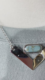 The Must Have Sterling Silver Turquoise V Necklace
