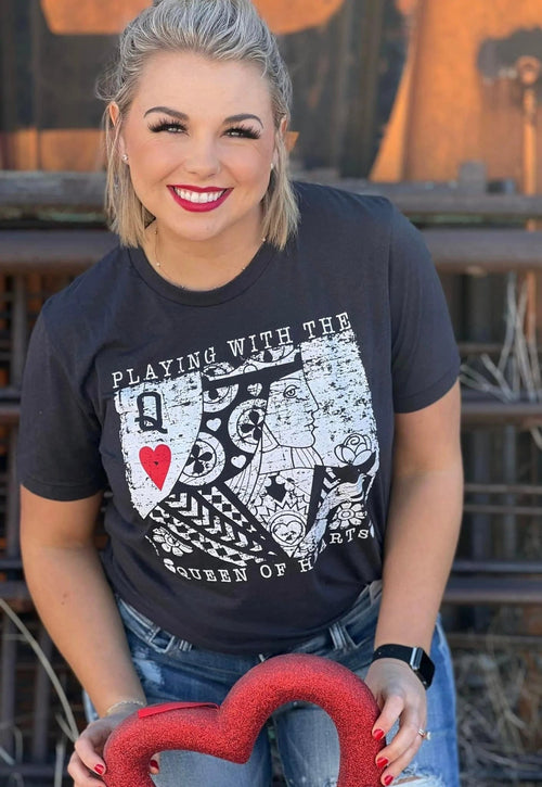 Shop Envi Me It's T-shirt Kinda Day Always Playing With The Queen Of All ♥️ Hearts Tee