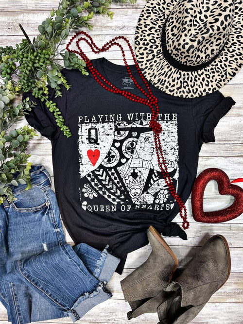 Shop Envi Me It's T-shirt Kinda Day Always Playing With The Queen Of All ♥️ Hearts Tee