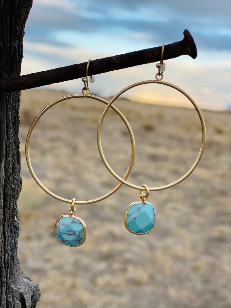 Shop Envi Me Earrings Circle Turquoise Drop Earring