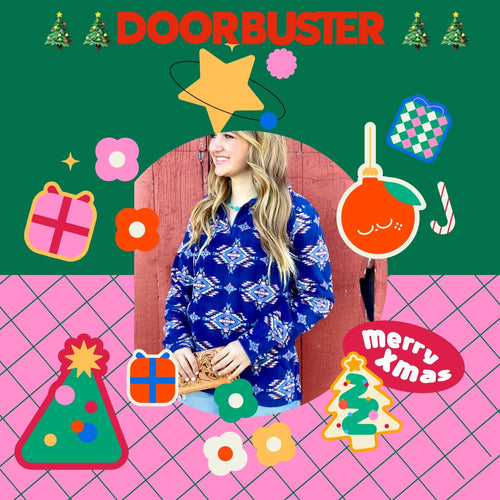 Shop Envi Me Cardigans and Kimonos DOORBUSTER The Navy Buttes Aztec Fleece