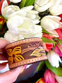 Shop Envi Me Jewelry Leather / Sunflower 🎄DoorBuster🎄The Tooled Floral Leather Cuff Bracelet