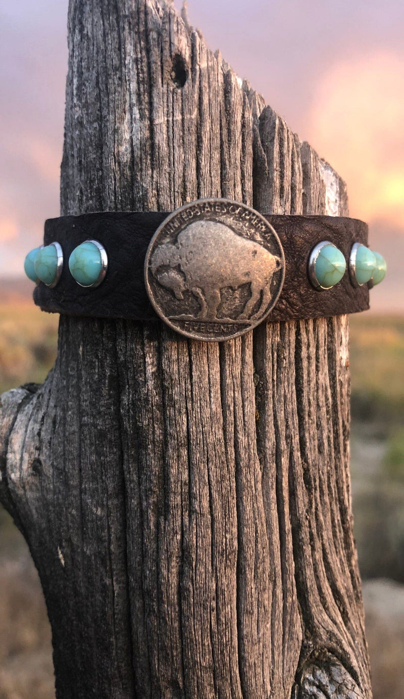 Shop Envi Me Bracelets Leather Wrap Buffalo Coin Bracelet