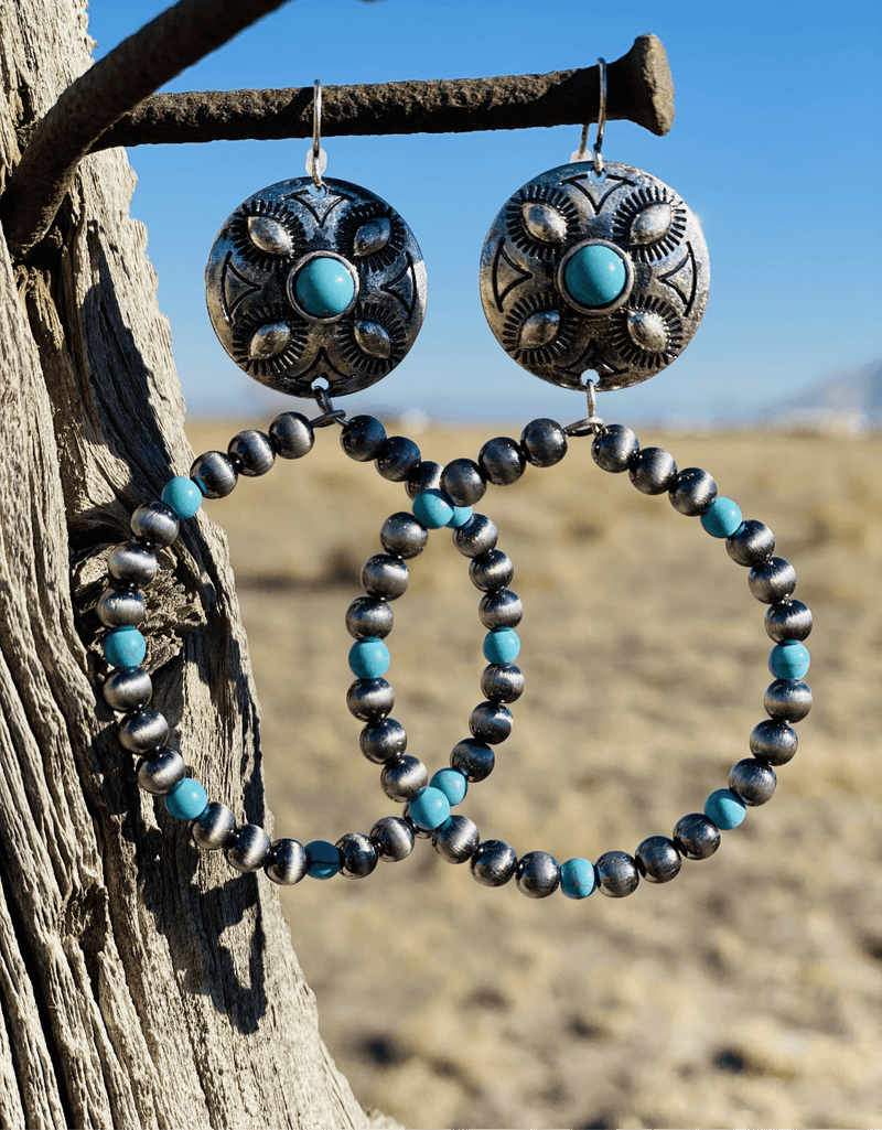 Shop Envi Me Earrings Turquoise My Mojito Southwest Turquoise Hoop Earrings