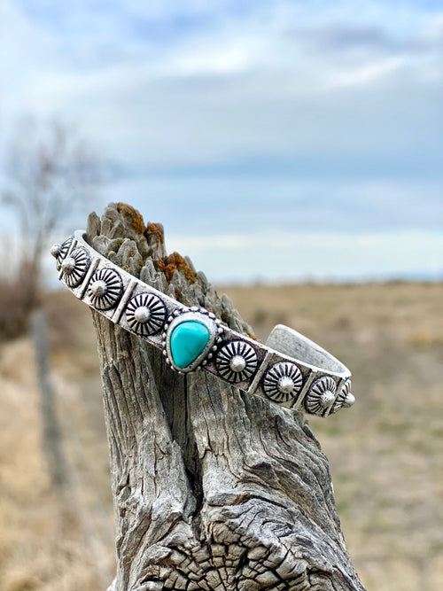 Shop Envi Me Bracelets South of Lago Turquoise Stone Cuff Bracelet