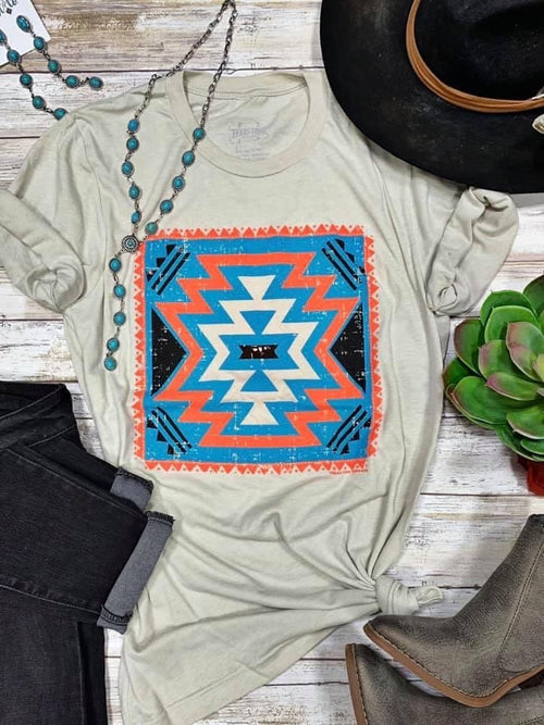 Shop Envi Me It's T-shirt Kinda Day Tabba’s Tribal Spring Colors Tee