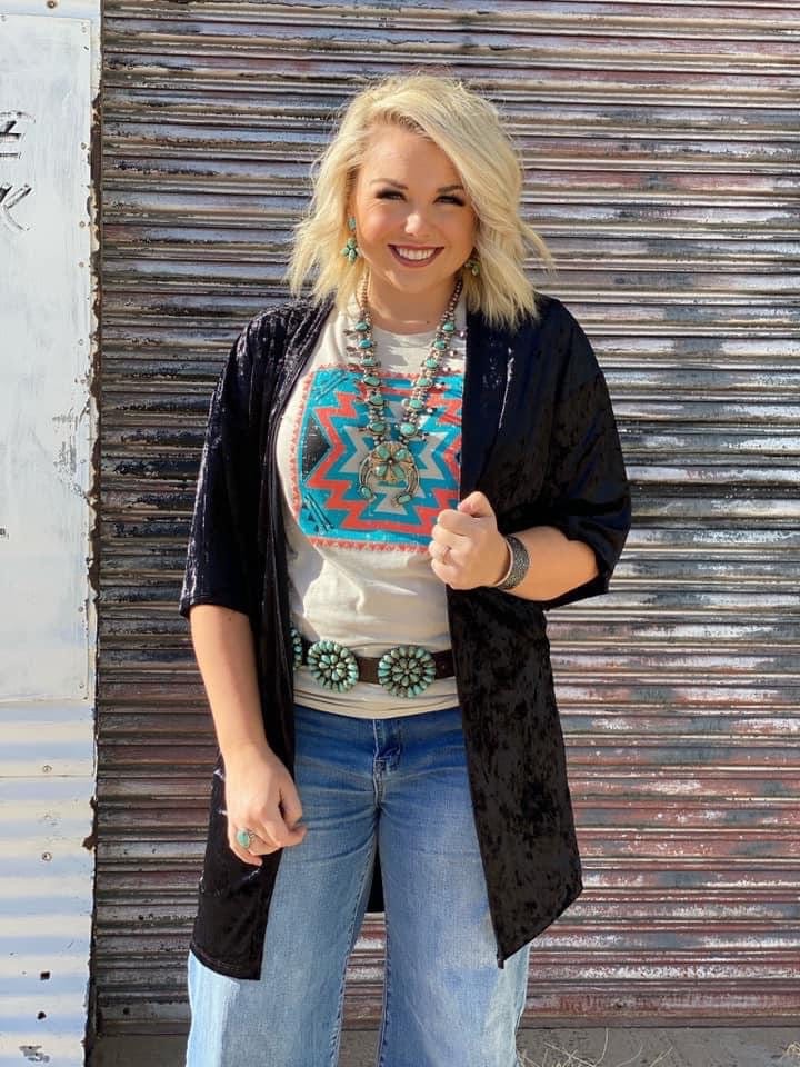 Shop Envi Me It's T-shirt Kinda Day Tabba’s Tribal Spring Colors Tee