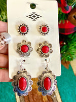 Shop Envi Me Earrings Silver The 4th of July Red Earring Set