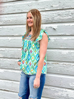 Shop Envi Me Tops and Tunics The Alamitos Aztec Embroidered Top