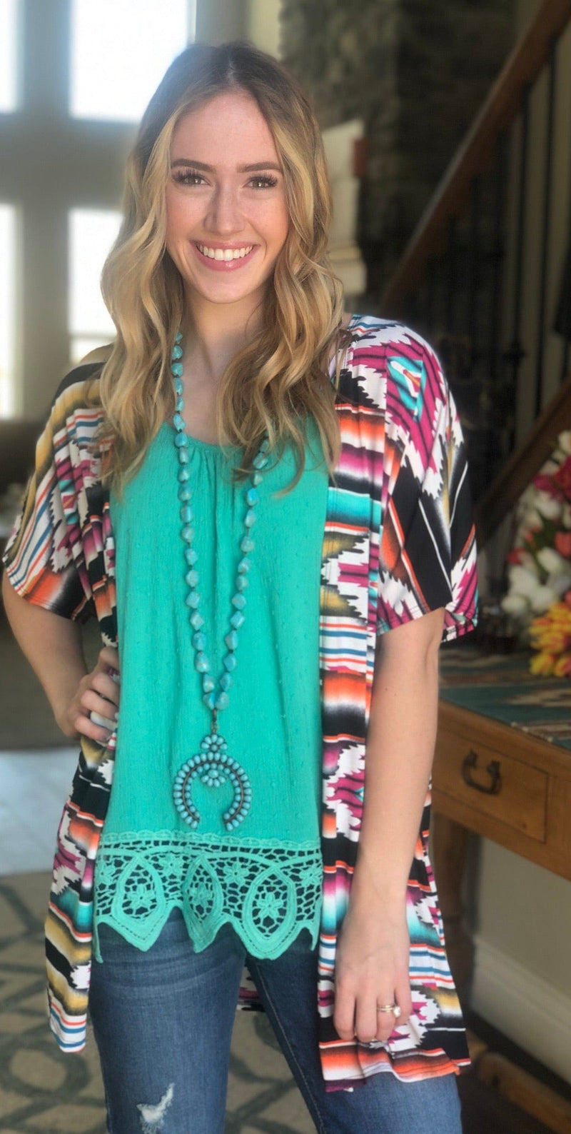 Shop Envi Me Cardigans and Kimonos The Amarillo Aztec Kimono