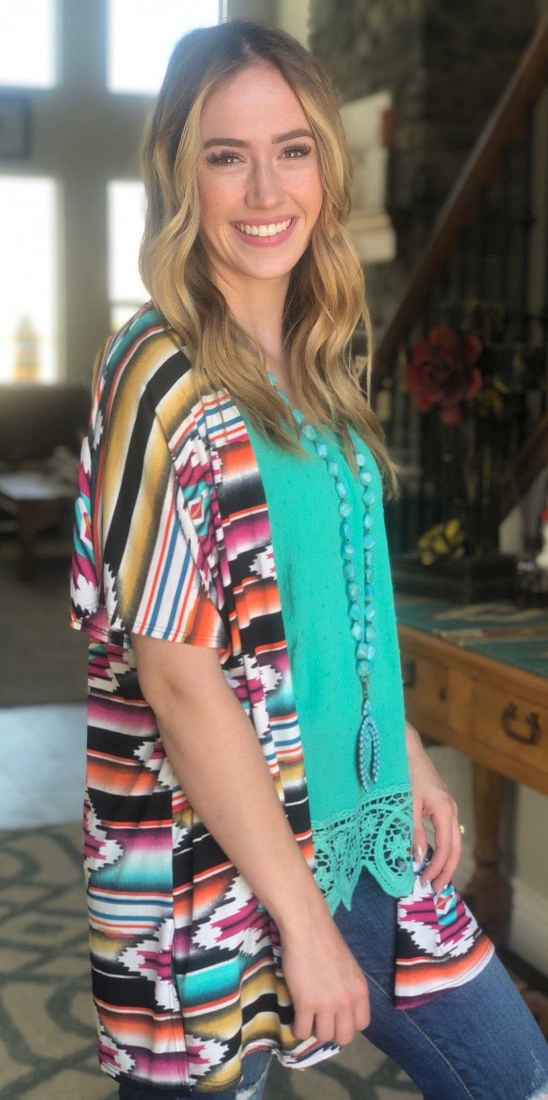 Shop Envi Me Cardigans and Kimonos The Amarillo Aztec Kimono