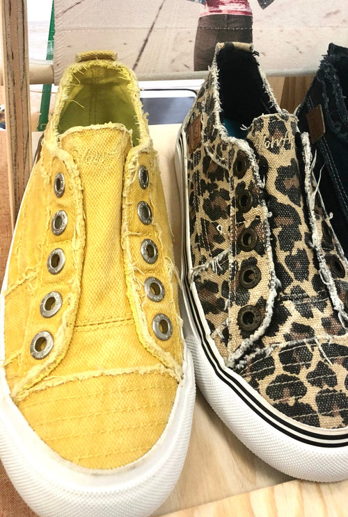 Yellow Box Footwear The Aptos Mustard Or Cheetah Slip On Tennie