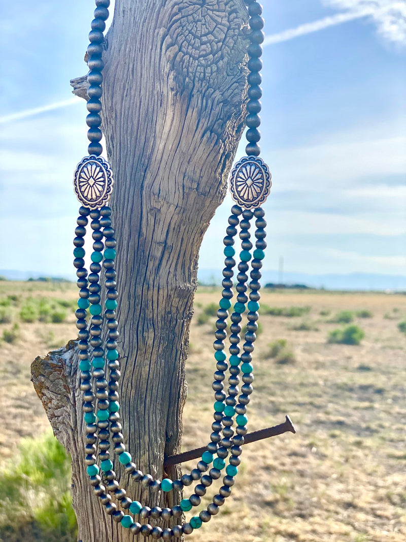 Shop Envi Me Jewelry Silver The Arizona Turquoise Navajo Pearl Concho Beads