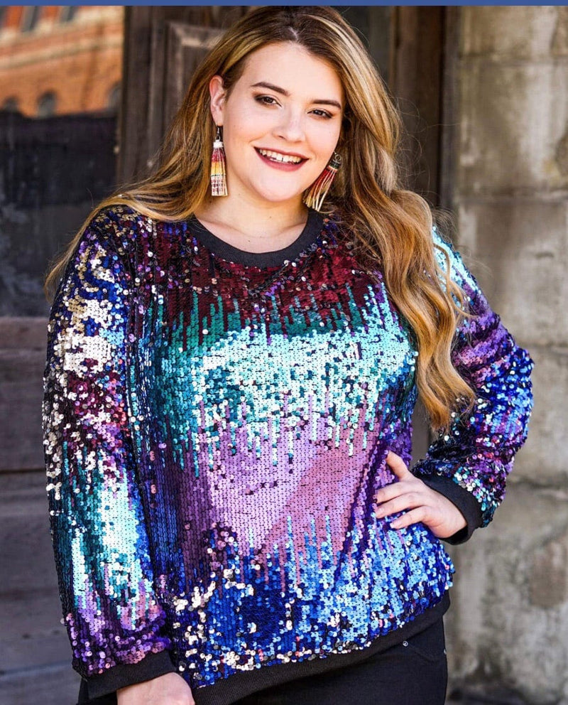 Shop Envi Me Tops and Tunics The Arlington Nights Sequin Top