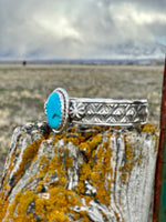 Shop Envi Me Bracelets Silver & Kingman Turquoise The Aztec Diamonds Sterling Silver & Kingman Turquoise (Real) Southwest Cuff Bracelet