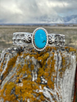 Shop Envi Me Bracelets Silver & Kingman Turquoise The Aztec Diamonds Sterling Silver & Kingman Turquoise (Real) Southwest Cuff Bracelet