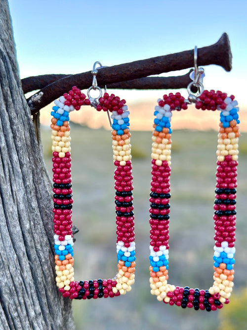 Shop Envi Me Earrings Red  Multi The Beaded Box Earrings